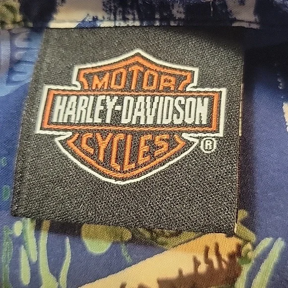 Harley-Davidson Blue‎ Casual Button Down Shirt - Picture 12 of 14